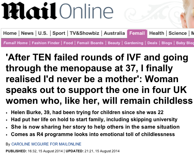 Mail Online - Helen Burke story - 15 August 2014