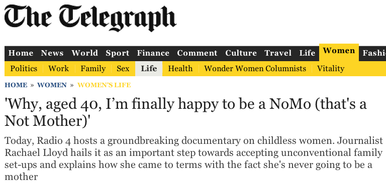 Telegraph - Rachael Lloyd - August 2014