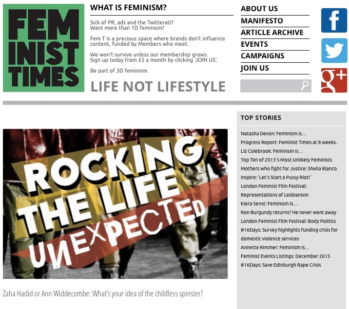 Feminist Times - article grab