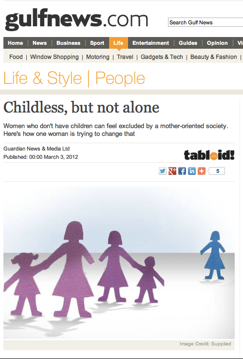Gulf News - Childless, but not alone - Jody Day - Gateway Women - 3 March 2012 Gulf News - Childless, but not alone - Jody Day - Gateway Women - 3 March 2012