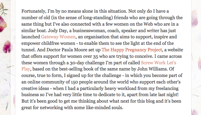 JustasIamexperiment - 14 April 2011 - Gateway Women Gateway Women mentioned on 'Just As I am Experiment' Blog, 14 April 2011