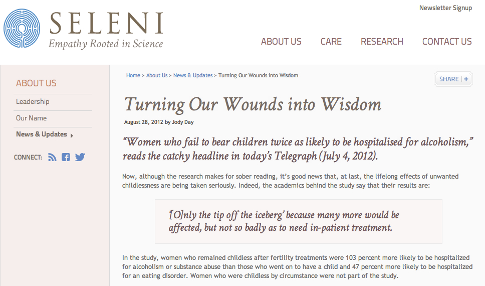 Selini Institute (US) Turning Our Wounds Into Wisdom by Jody Day Selini Institute (US) Turning Our Wounds Into Wisdom by Jody Day