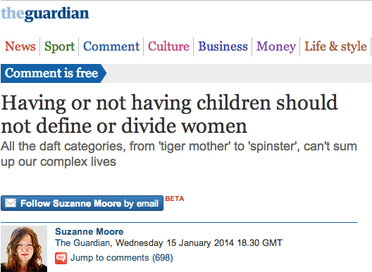 Suzanne Moore article - The Guardian - Jan 2014