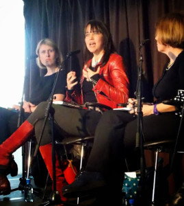 Jody Day (centre) speaking at Fertility Myths, WOW 2014